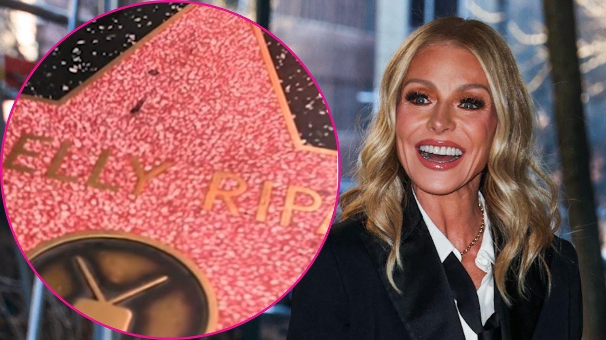 Composite photo of Kelly Ripa and her Hollywood Walk of Fame star.