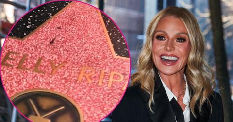 Composite photo of Kelly Ripa and her Hollywood Walk of Fame star.