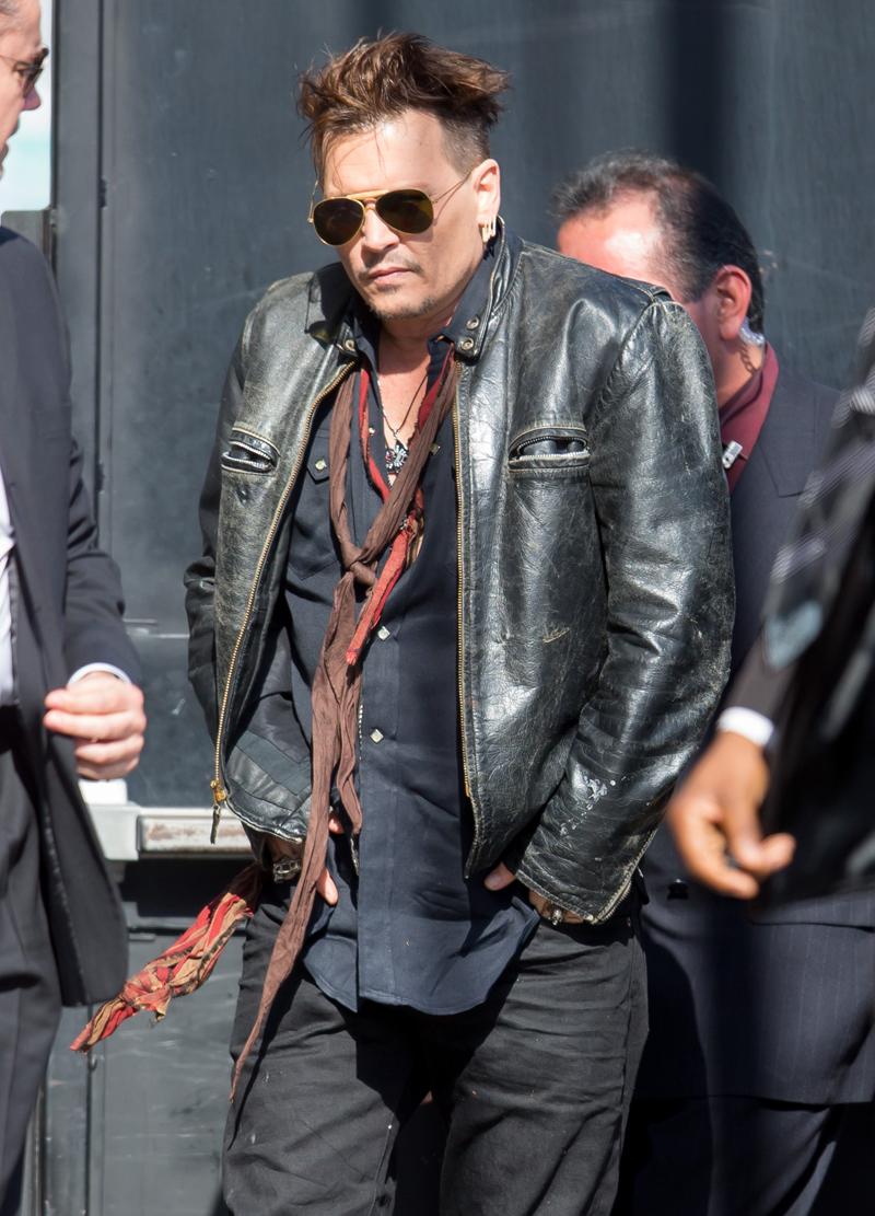 Johnny Depp arrives at &#8216;Jimmy Kimmel Live!&#8217; in Hollywood, CA