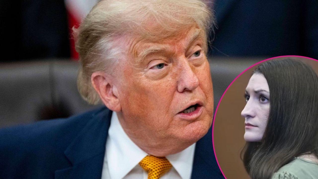 Split photo of Donald Trump and Lindsay Clancy