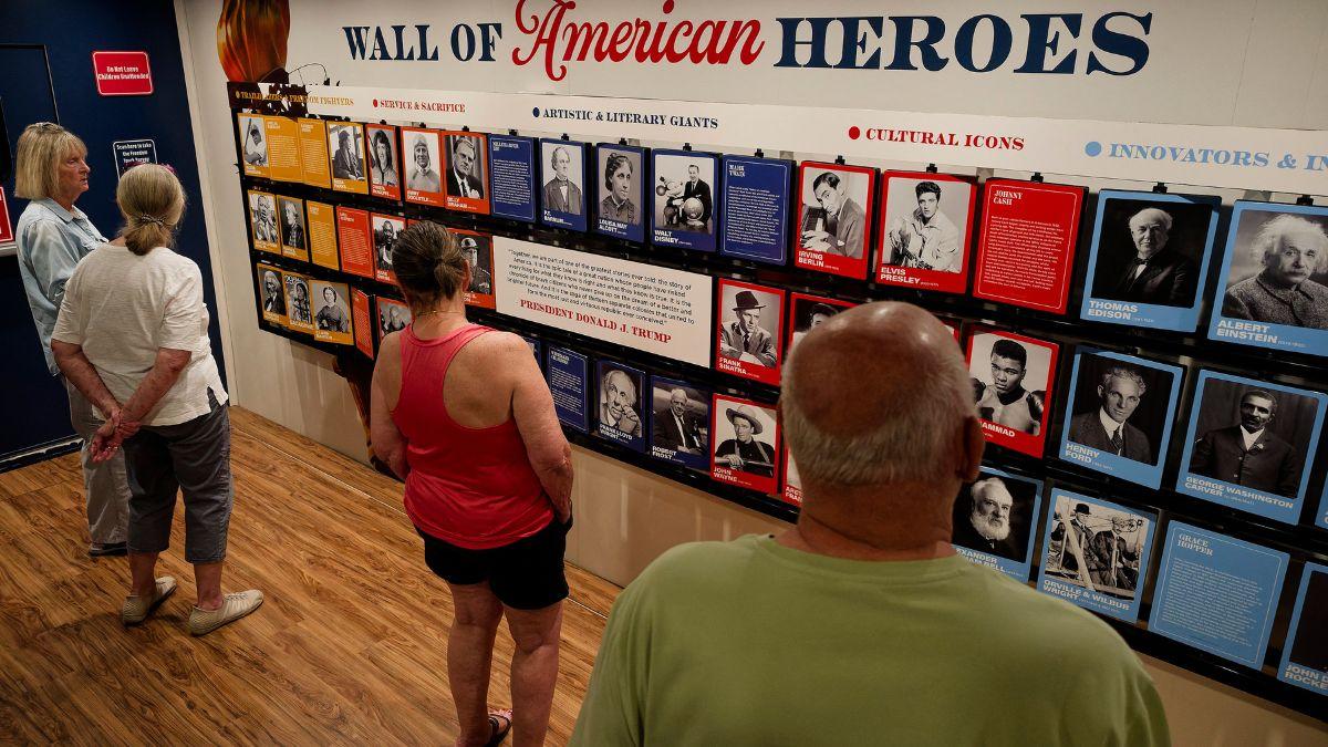 Image of Critics questioned the exhibits' portrayal of American history.