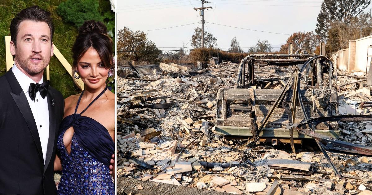 la wildfires celebrity homes miles teller