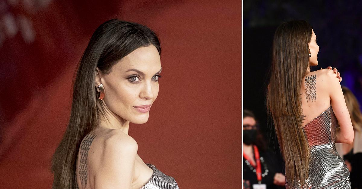 Angelina Jolie's face jewelry and more photos you have to see from the  'Eternals' premiere, Gallery