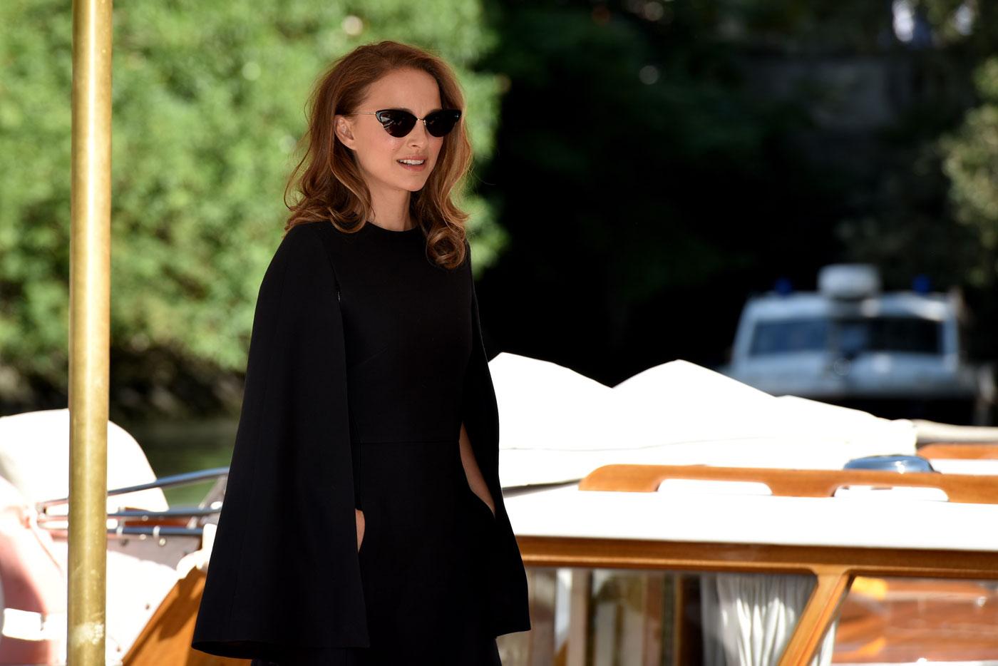 Natalie Portman arrives at Excelsior Hotel during the 75th Venice Film Festival