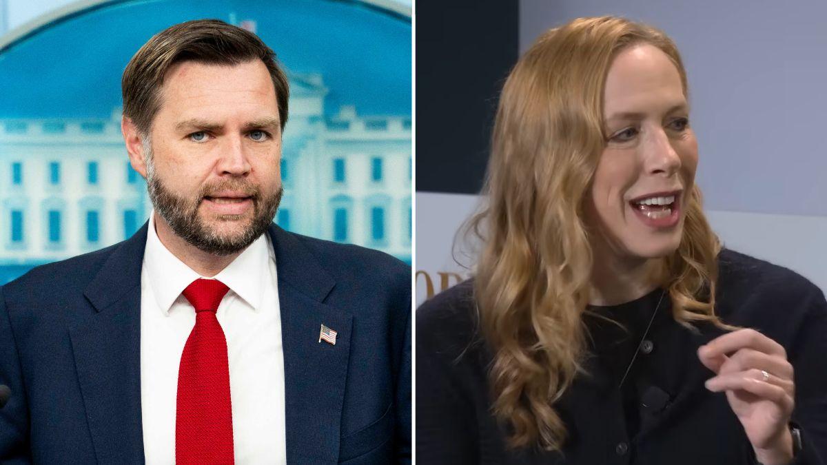 Photo of JD Vance and Kimberley Strassel.