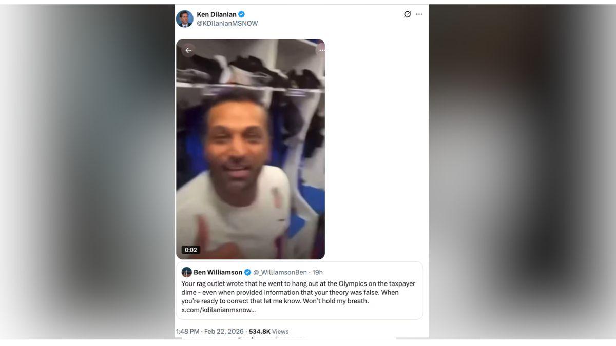 Image of Patel's partying sparked an X feud between MS NOW journalist Ken Dilanian and FBI spox Ben Williamson 