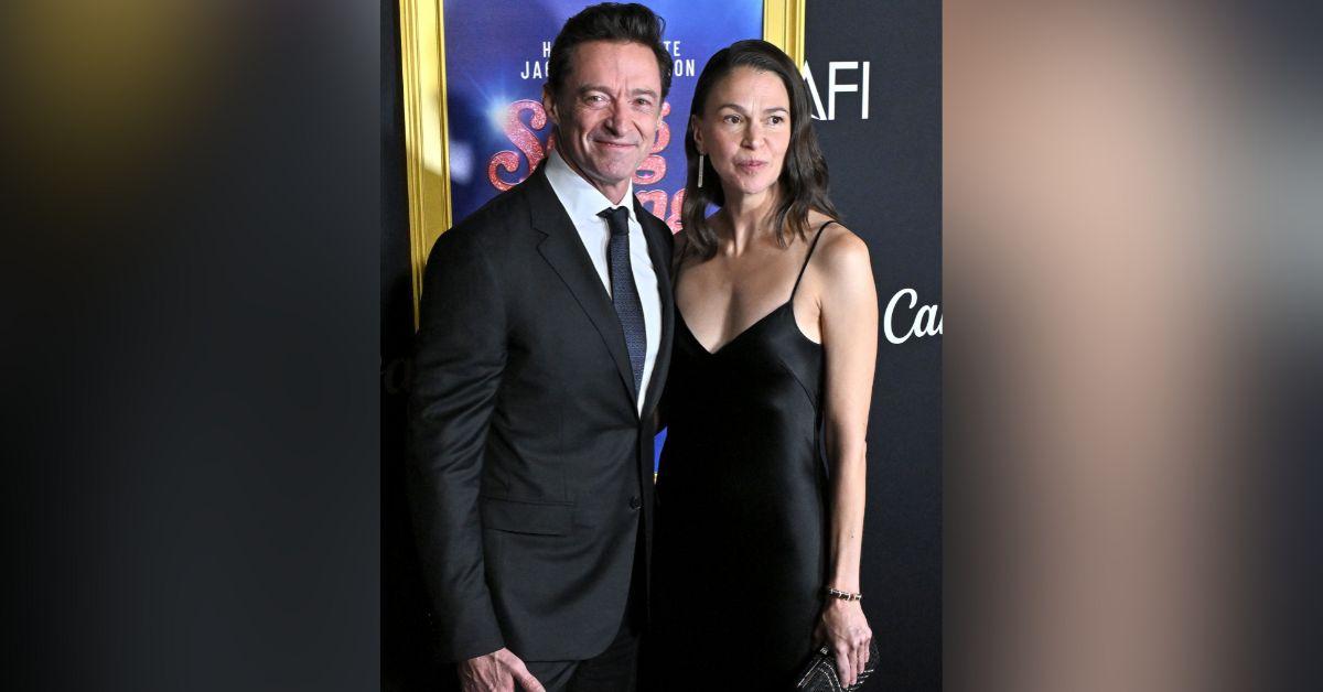 Image of Sutton Foster supported Hugh Jackman at a screening of his new film, 'Song Sung Blue.'