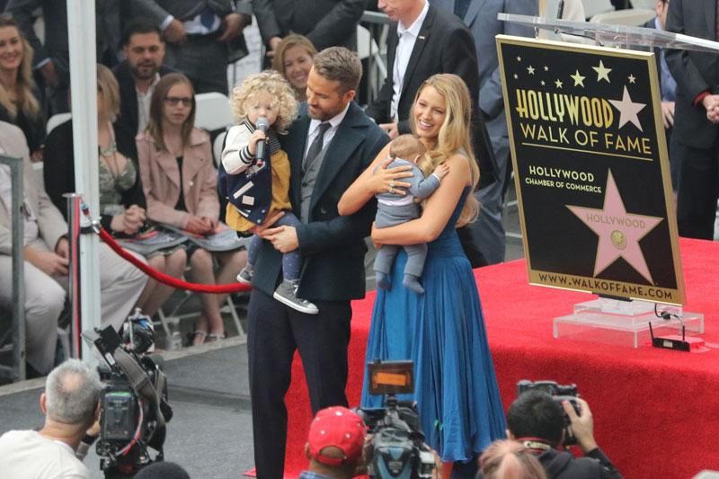 ryan reynolds blake lively daughters james hollywood walk of fame 08