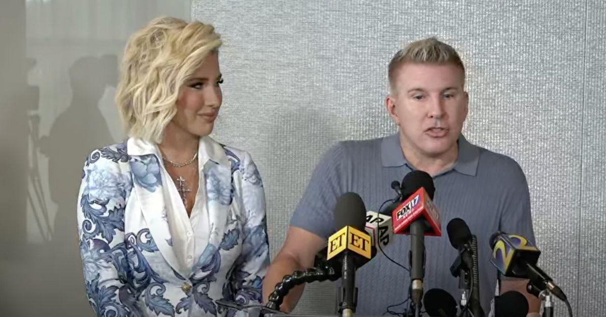 Image of Todd Chrisley gave a press conference with daughter Savannah after his prison release.
