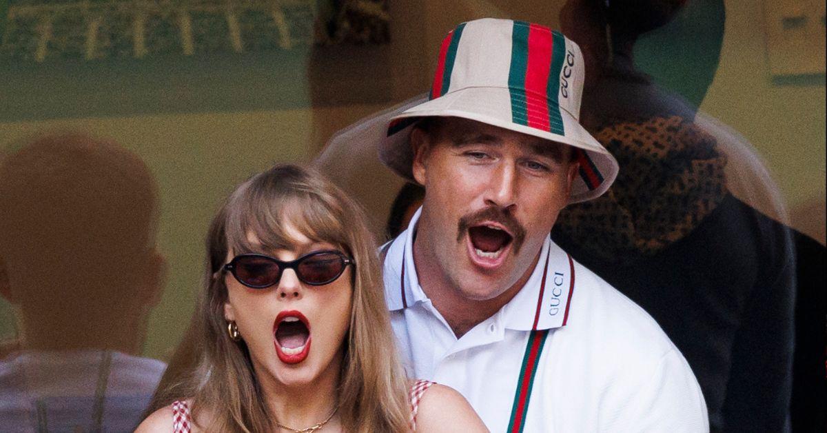 photo of Taylor Swift and Travis Kelce. 