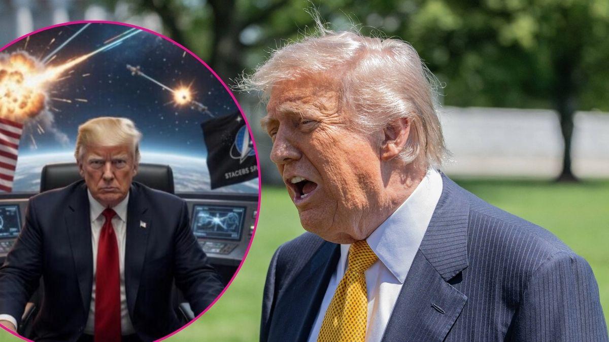 Composite photo of Donald Trump.