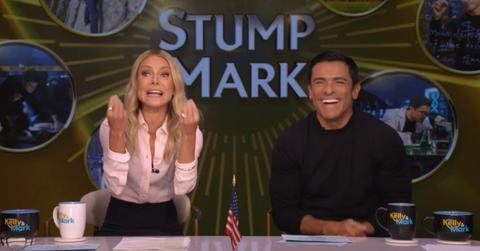 Image of Kelly Ripa claimed Mark Consuelos never pays attention.
