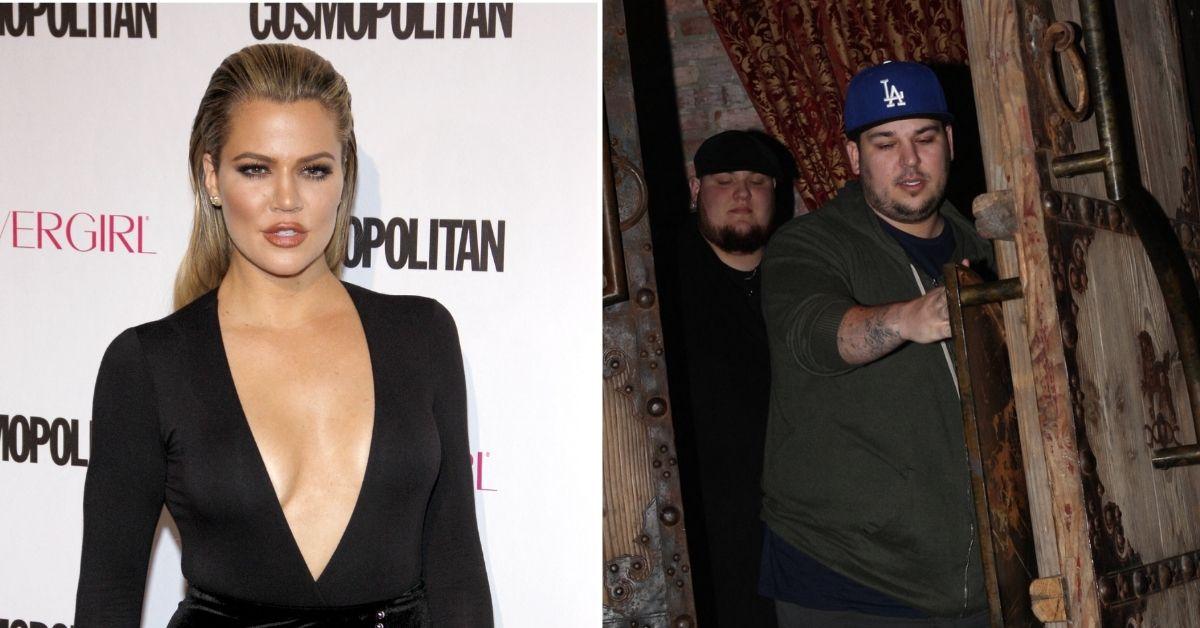 Composite photo of Khloé Kardashian and Rob Kardashian