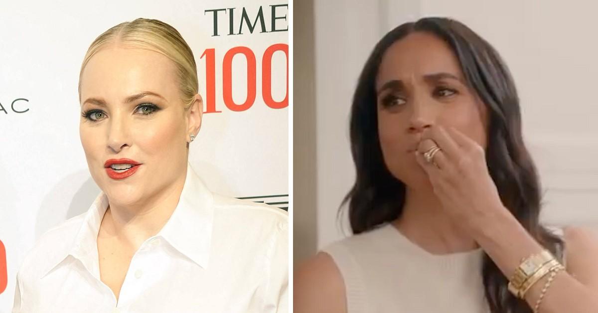 Split photo of Meghan McCain and Meghan Markle