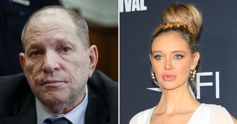 Split photo of Harvey Weinstein and his accuser Kaja Sokola.