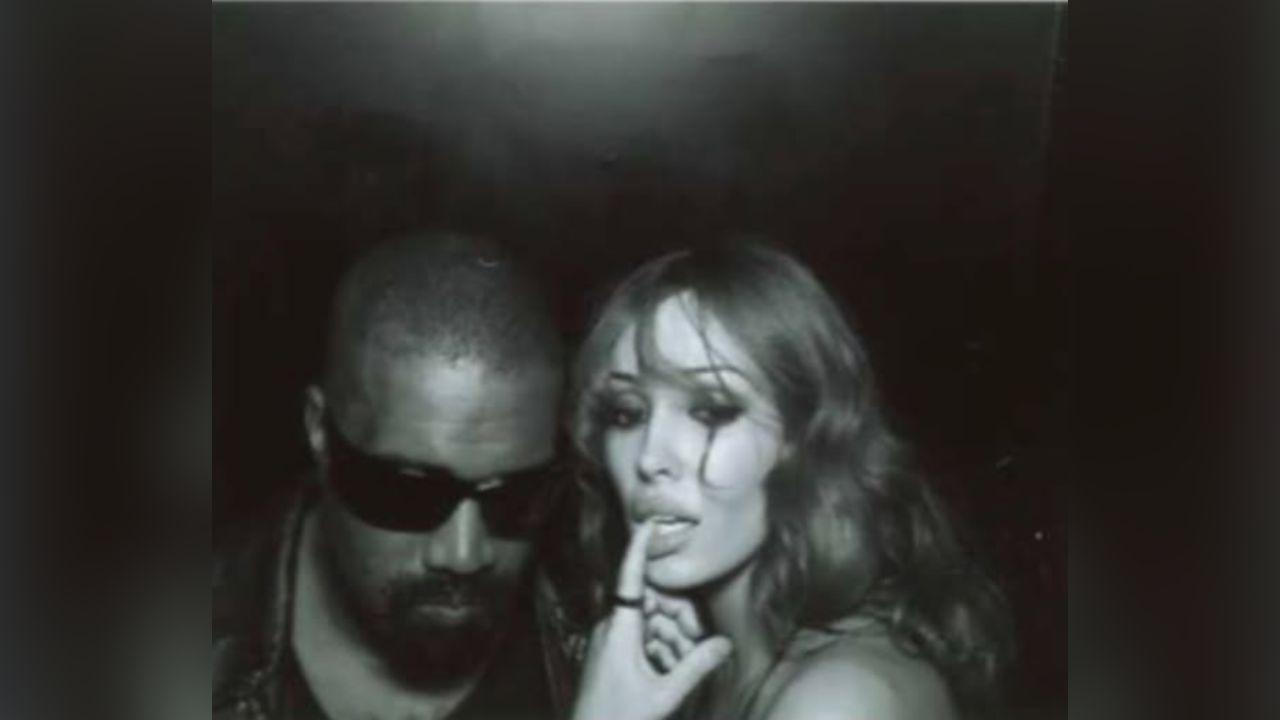 image of Bianca Censori recently stepped out in Ibiza wearing a revealing monokini while Kanye West opted for a black leather jacket and gray denim pants.