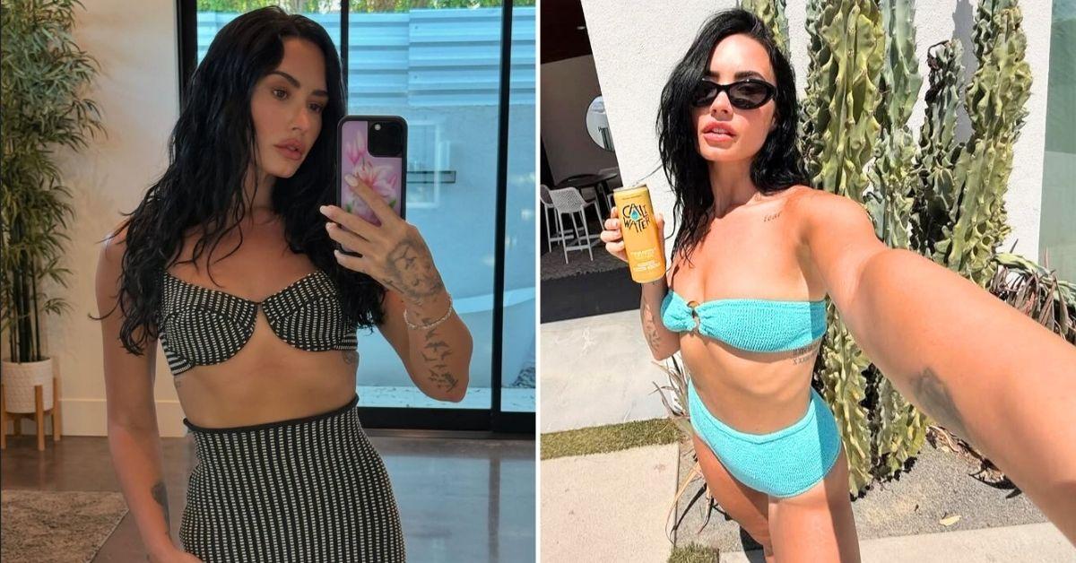 Bikini-Clad Demi Lovato Shows Off Her Body as She Flaunts Weight Loss in Sizzling Pool Snapshots