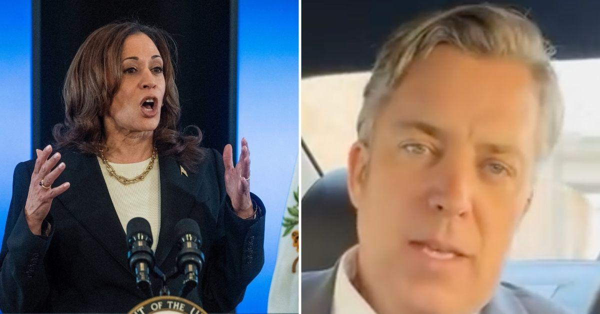 Composite picture of Kamala Harris and Andy Ogles.