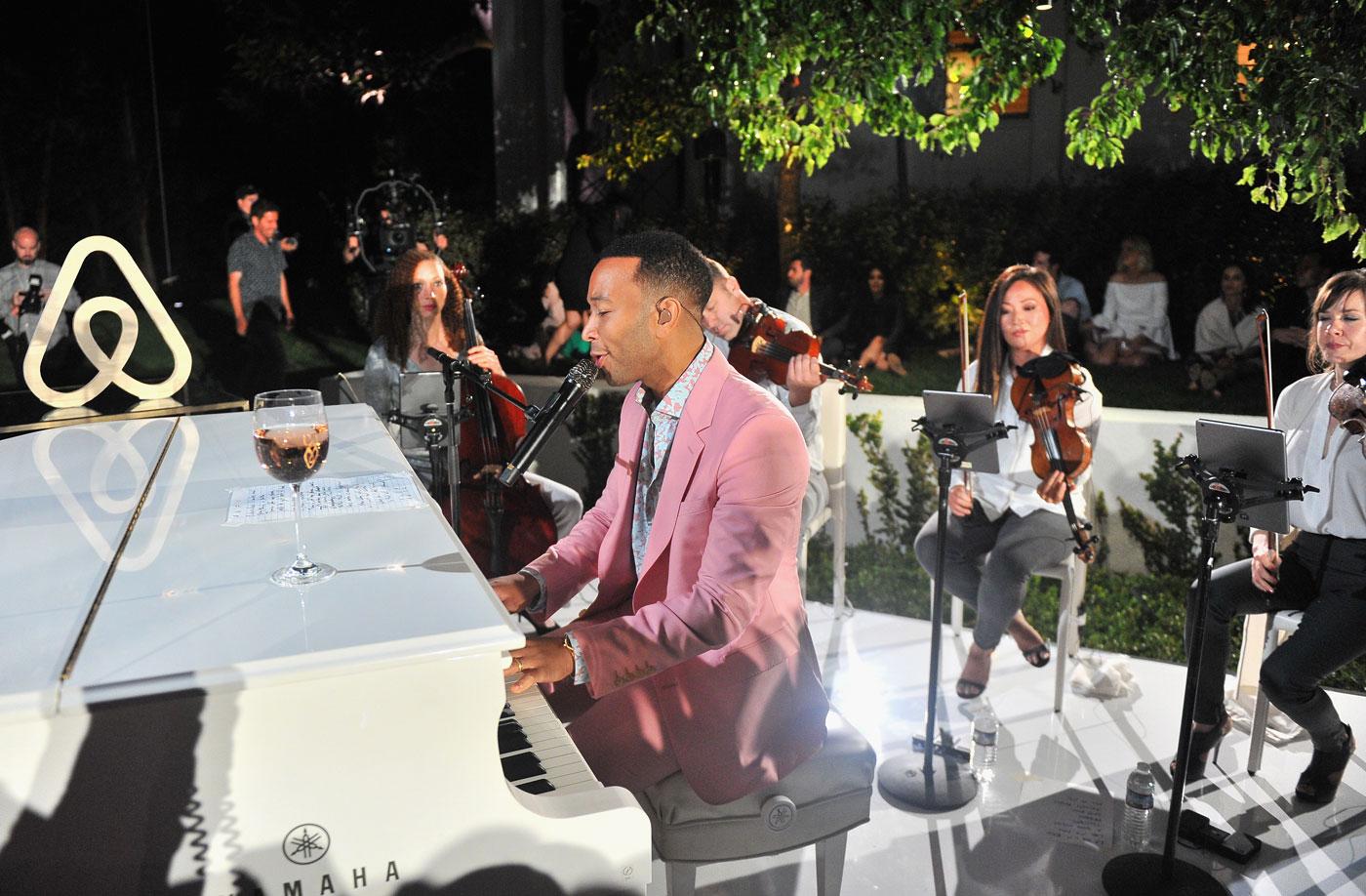 John Legend Chrissy Teigen Rose Launch Party Pics 01