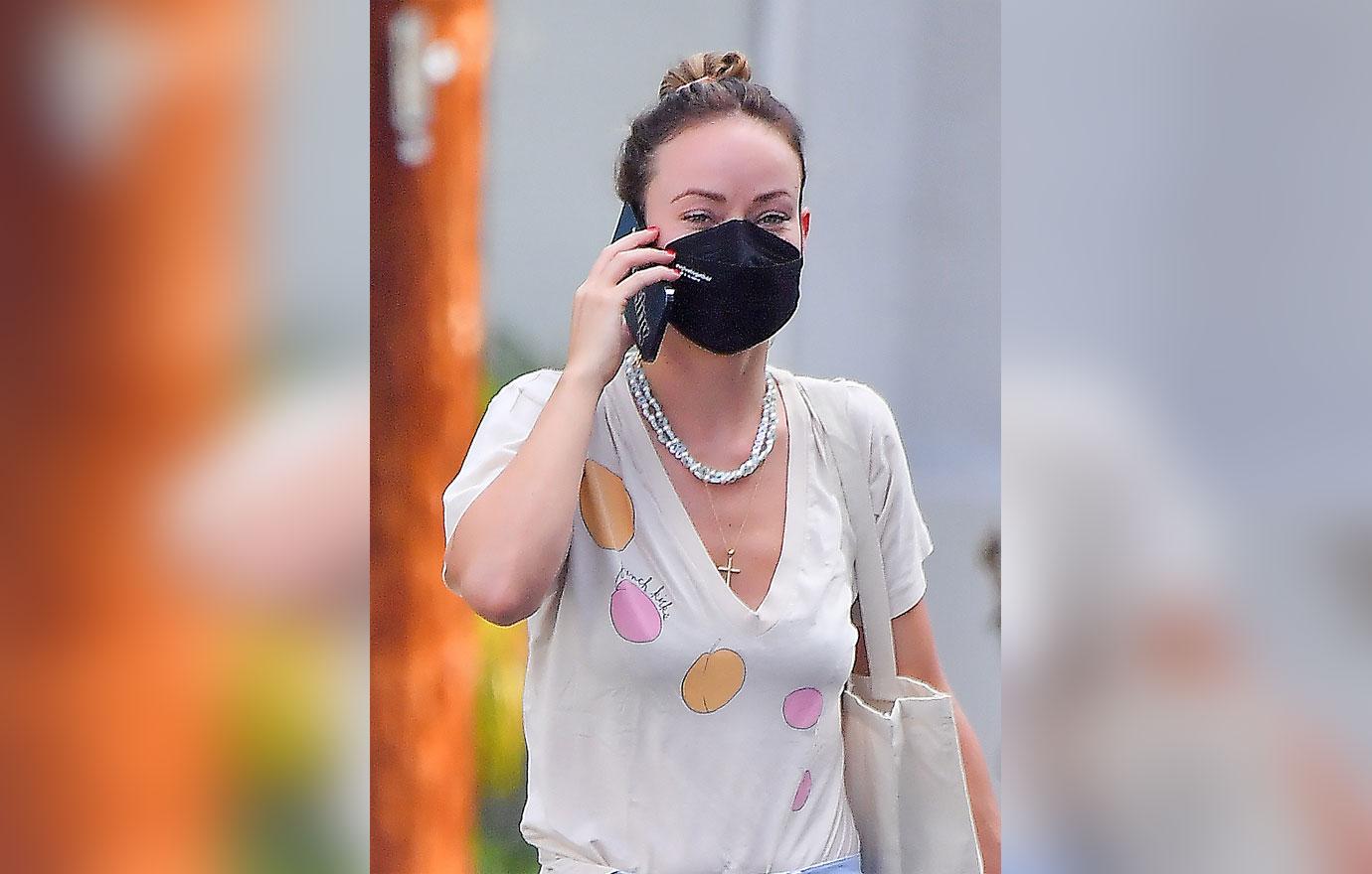 olivia wilde heads to studio in santa monica