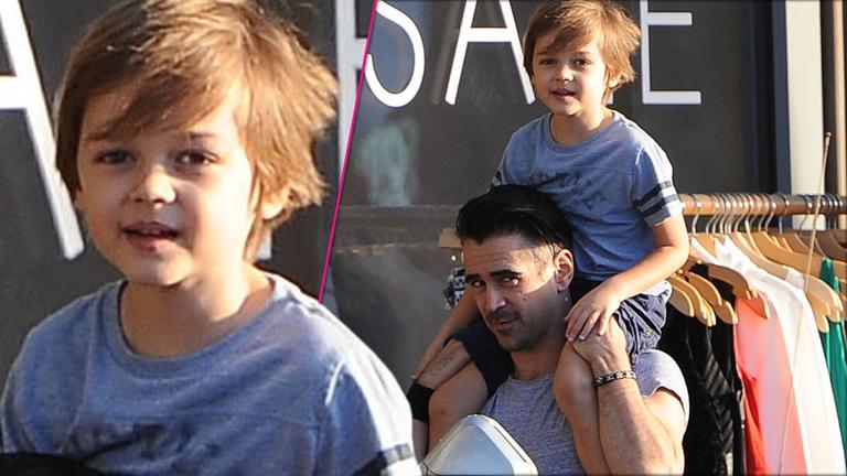 Colin Farrell Smiles And Looks Happy While Carrying His Son Henry 