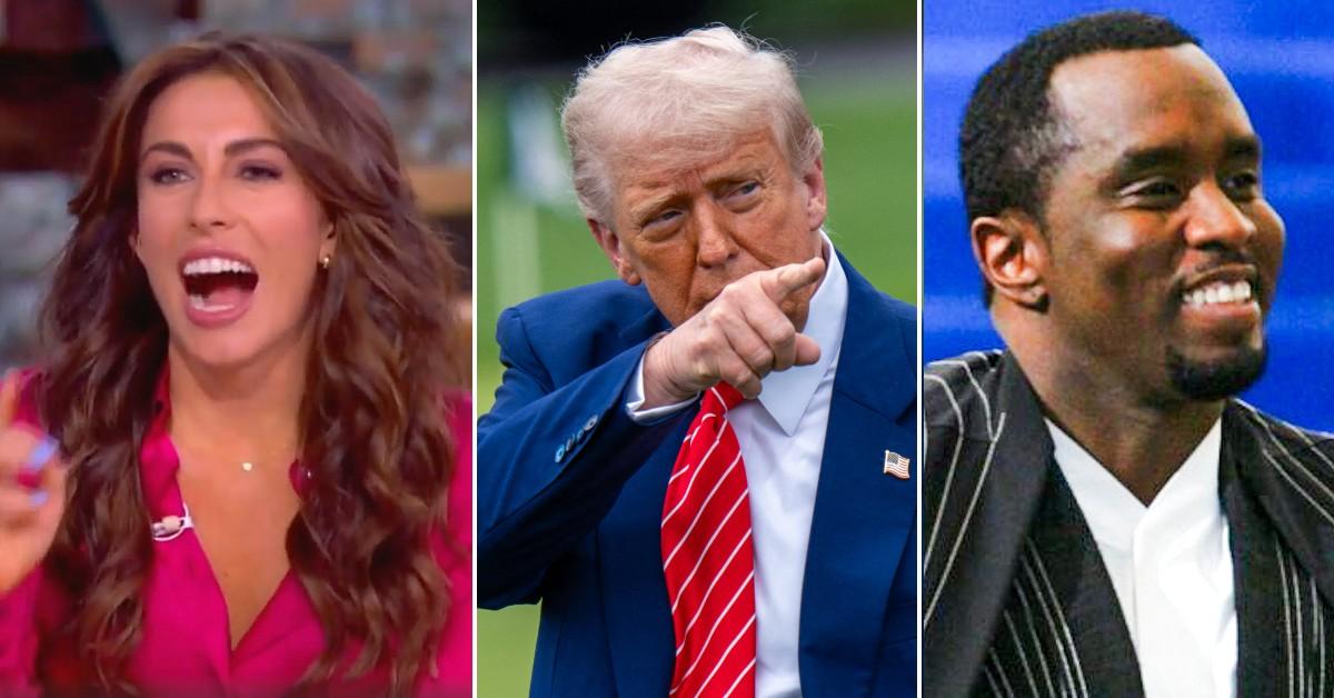 Photo of Alyssa Farah Griffin, Donald Trump and Sean 'Diddy' Combs. 