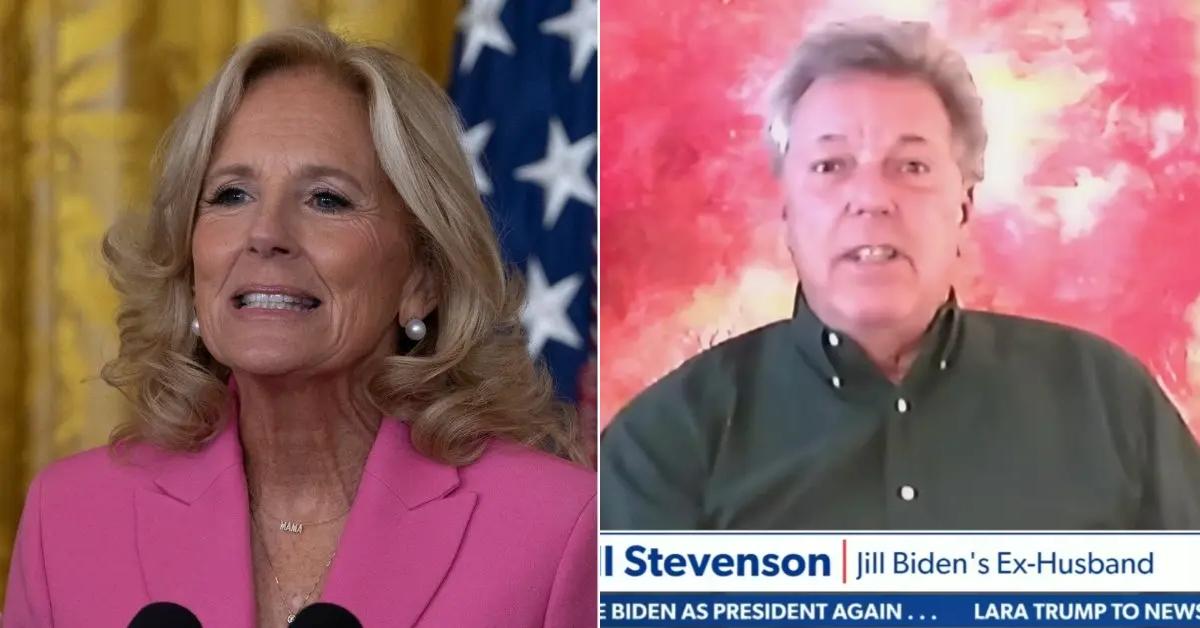 Split photo of Jill Biden and Bill Stevenson