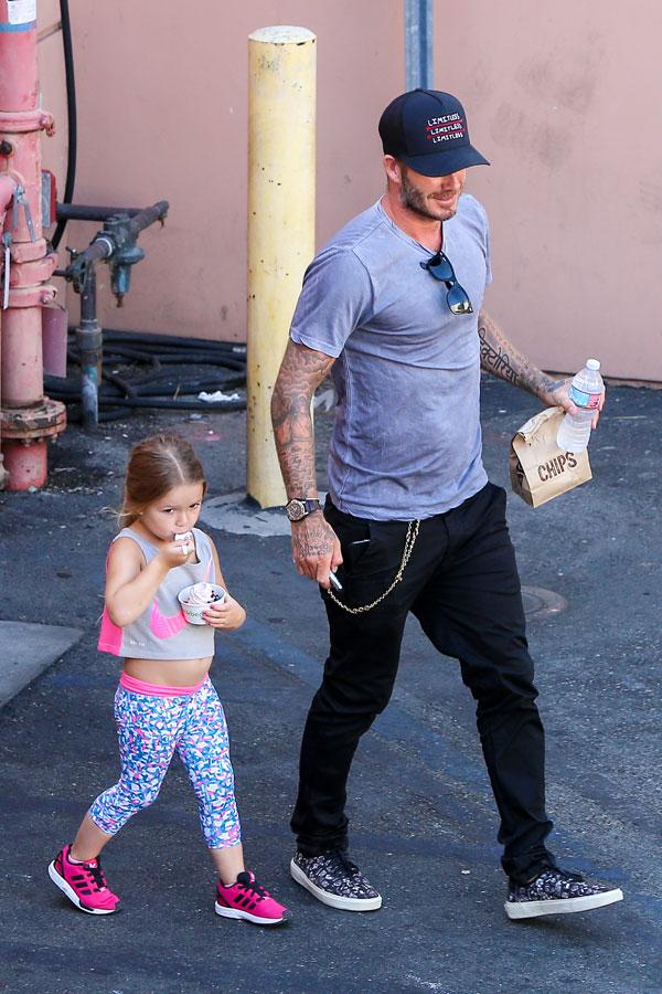 harper beckham mani pedi david