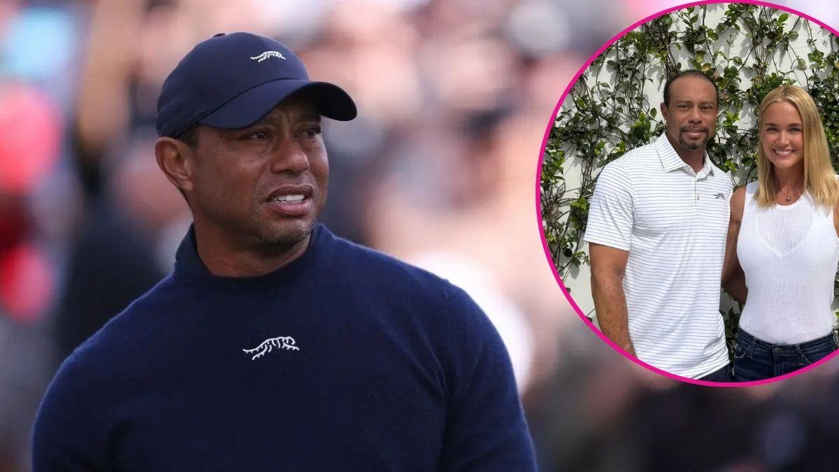 image and inset of tiger woods and Vanessa trump