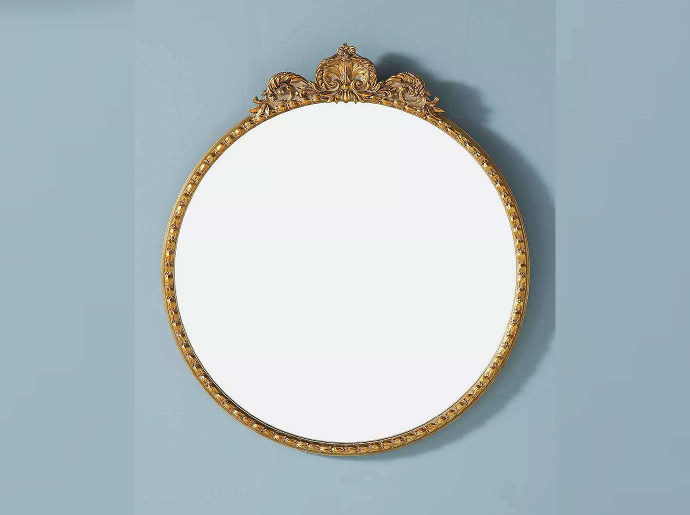 aesthetic gold mirror entryway inspo