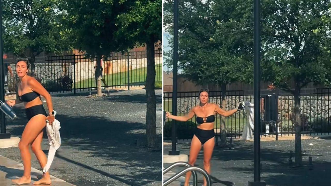 Image of Kevin Brown was identified in reports as the firefighter who arrived at the pool carrying an AR-style weapon.