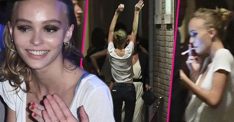 lily rose depp night smoking partying venice