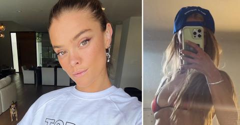 Two photos of Nina Agdal