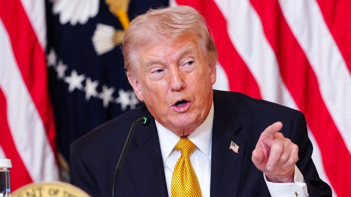 Image of Donald Trump was trolled online for calling Ireland's female president 'he.'