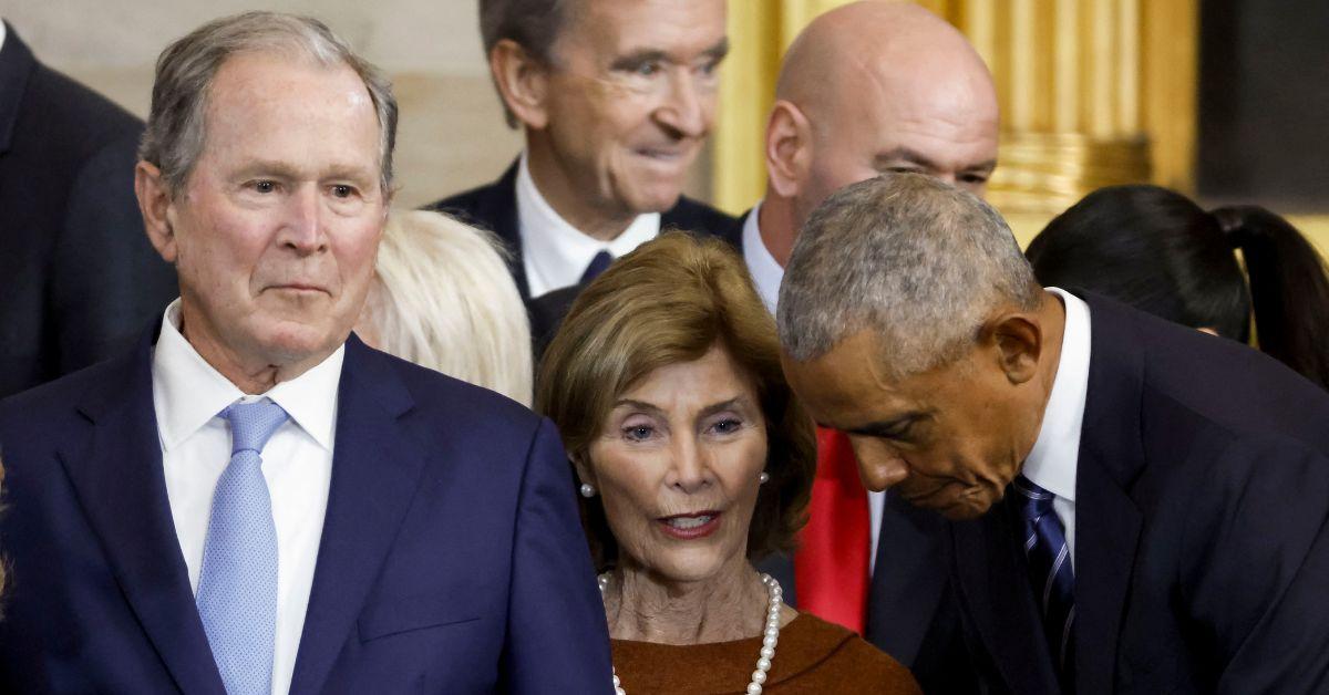 Image of George W. Bush was president during Jenna Bush Hager's college years.