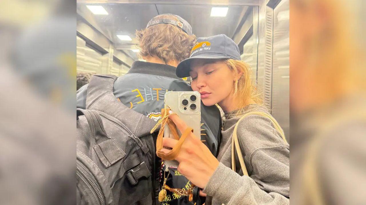 Photo of Gigi Hadid shared a rare mirror selfie with Bradley Cooper in May.