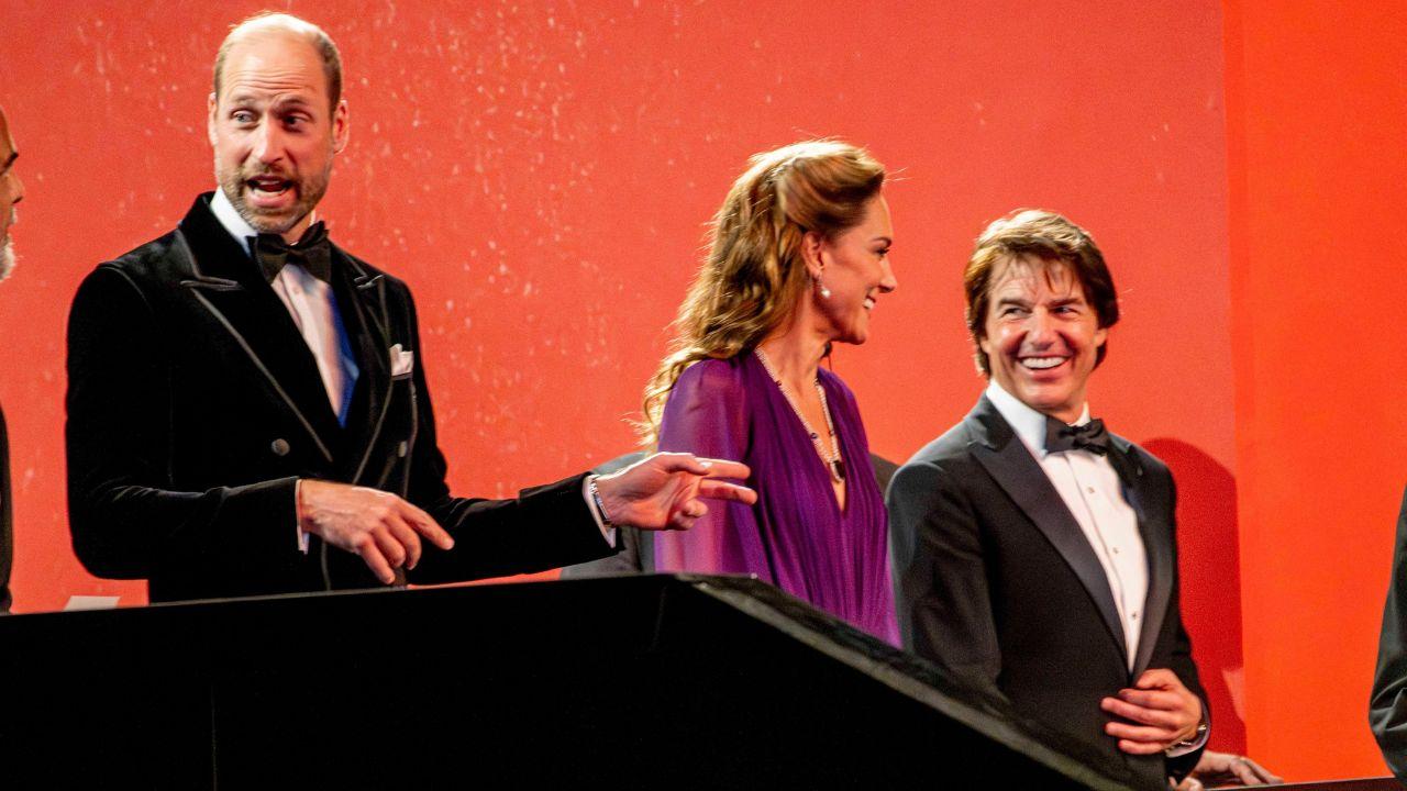 Image of Prince William, Kate Middleton, and Tom Cruise.