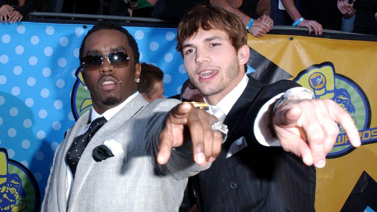 image of Diddy and Ashton kutcher 