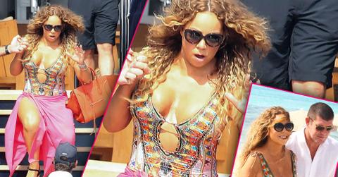 Mariah carey falls yacht
