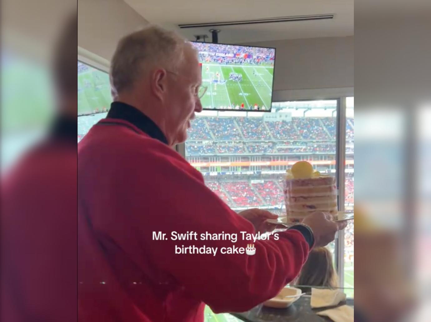 taylor swift dad scott birthday cake tips staffers