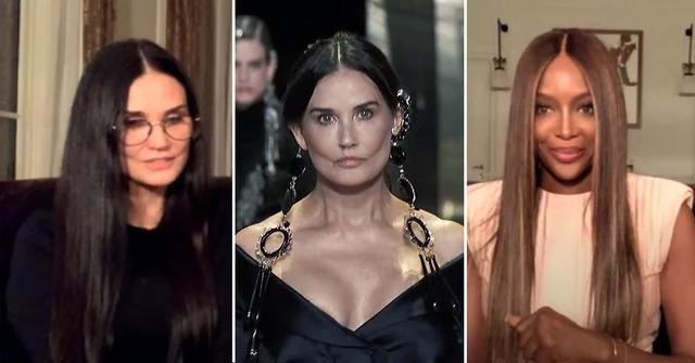 demi moore plastic surgery rumors fendi runway naomi campbell video pf