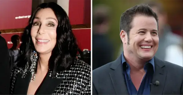 Split photo of Cher and Chaz Bono