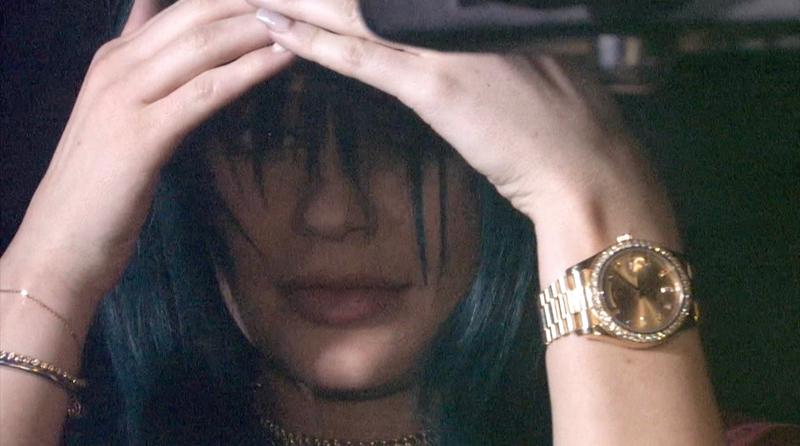 kylie jenner breakup tyga blue hair