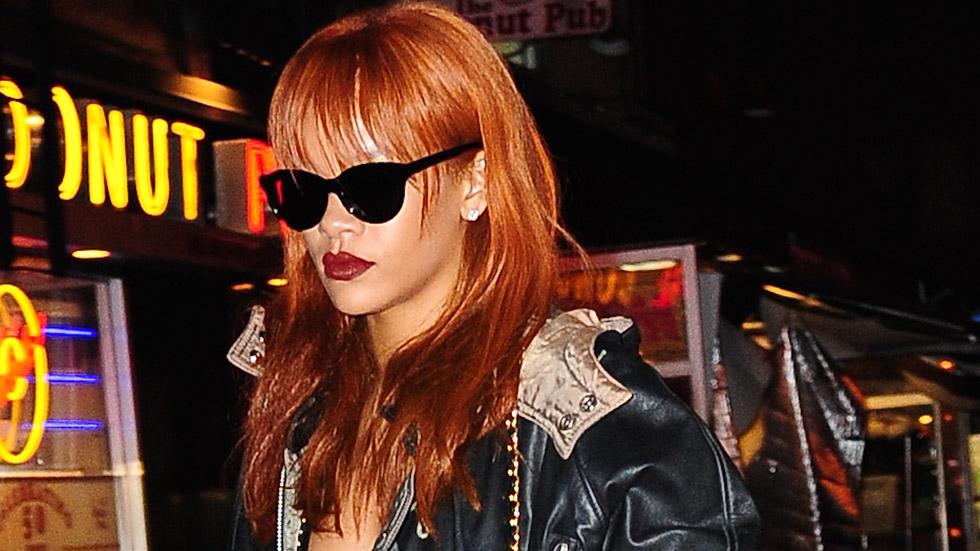 Rihanna and Karim Benzema leaving a 24 hour diner at 6am