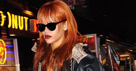 Rihanna and Karim Benzema leaving a 24 hour diner at 6am