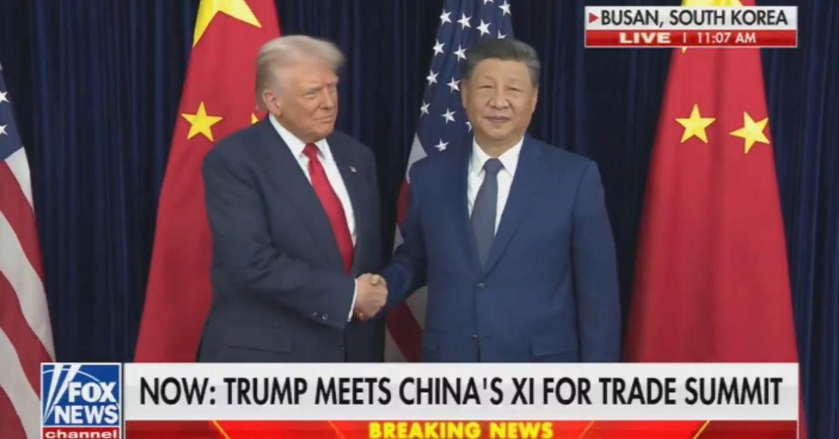image of Donald Trump’s handshake with Xi Jinping went viral for lasting nearly half a minute.