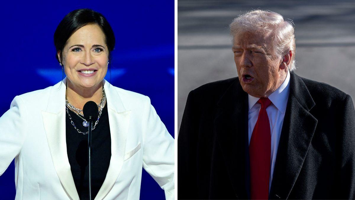 image of Donald Trump's press conference took an awkward turn. 