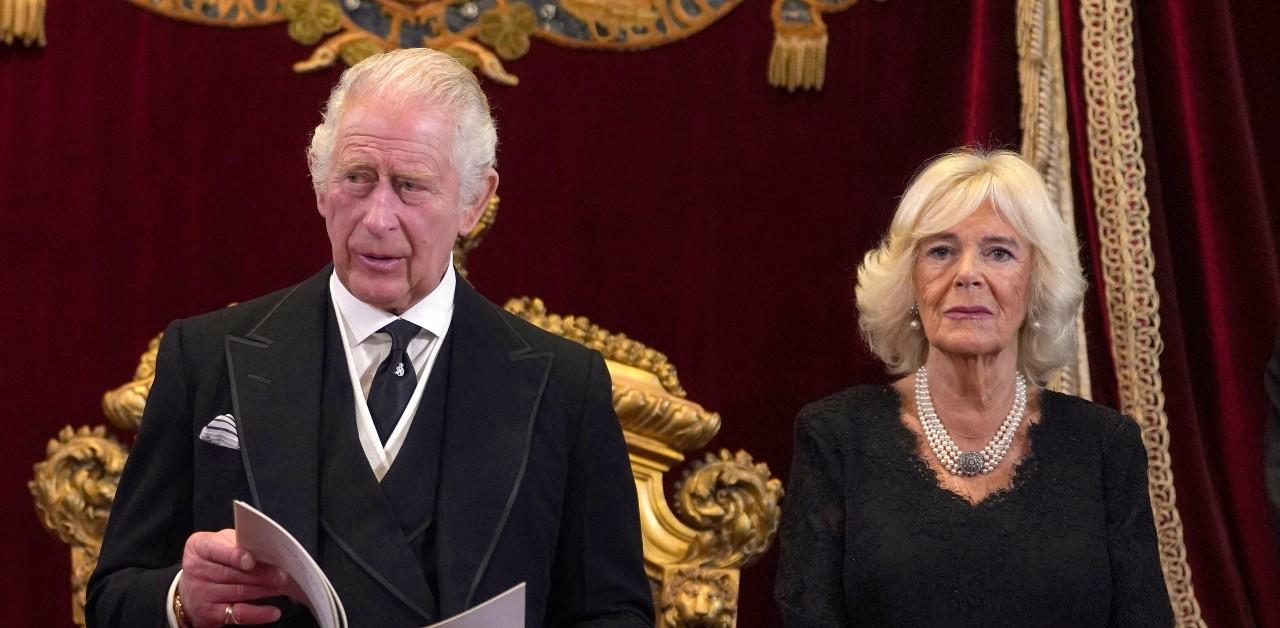 king charles queen consort camilla giving prince andrew titles