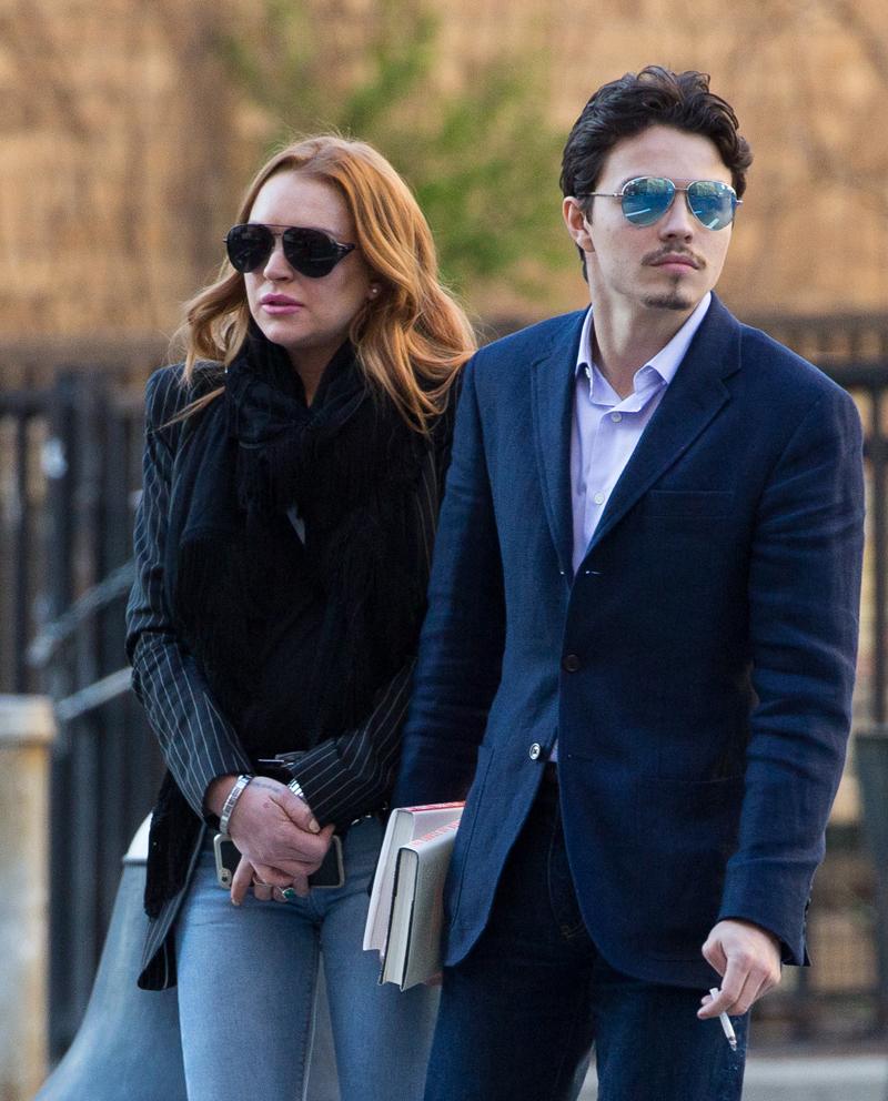 EXCLUSIVE: Lindsay Lohan and boyfriend Egor Tarabasov in New York.