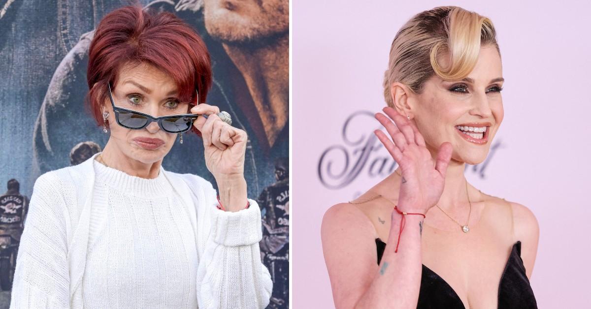 split image of Sharon Osbourne and Kelly Osbourne.